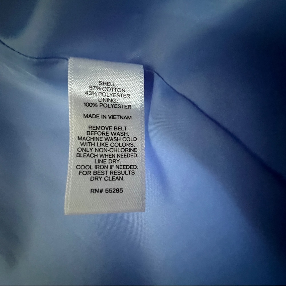 LIKE NEW Express Women's Blue Trench Coat - Picture 5 of 9